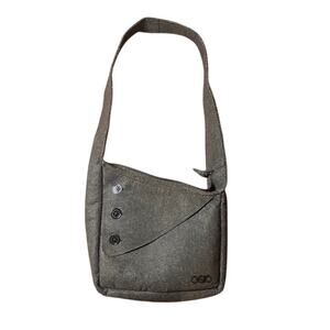 OGIO Gray Canvas Brooklyn Crossbody Shoulder Bag Minimalist Utility Satchel